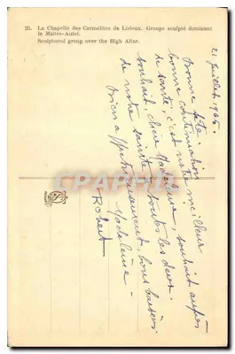 Statua della Vergine Maria con il Bambino Gesù — Cappella dei Carmelitani di Lisieux — Verso