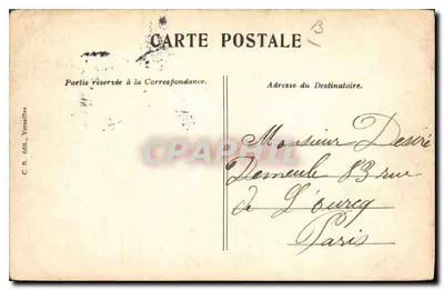 Versailles — Ogólny widok Pałacu — C. B. wyd., Versailles — Rewers