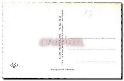 N.D. de la Garde — The Port — La Canebière — Memories of Marseille — publisher Tardy — Back