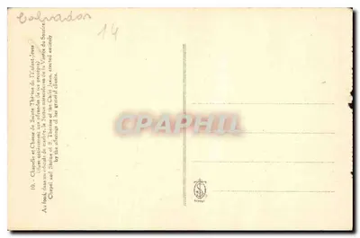 Kapelle en Kist van Sint Thérèse van het Kind Jezus — uitgever RPPG, n°10 — Achterkant