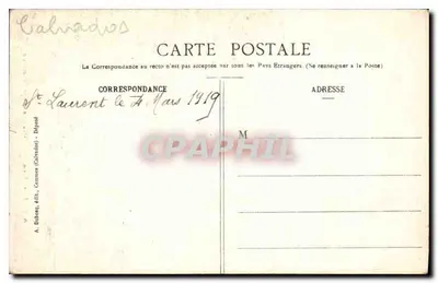 La Délivrande - Najświętsza Panna Maria — A. D. 263, wydawca A. Dabory, Calvados — Rewers