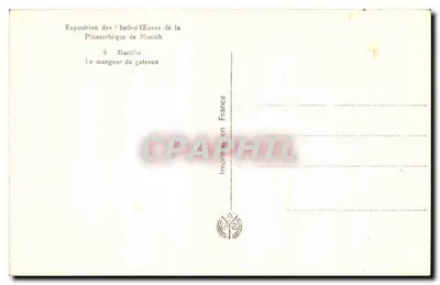Jadacz ciast — Murillo — Wyświetlenie sztuk mistrzowskich Pinakoteki w Monachium — Rewers