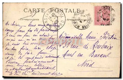 Jovem mulher — Espiçadeira — Greuze, n° 1901 — Verso