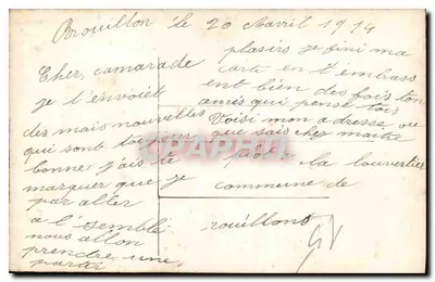 Homem de terno segurando um buquê de flores — Masel, n° 471 — Verso