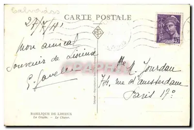 Interno della Basilica di Lisieux — La Cripta — Le Chaur — editore : La Cripta, Le Chaur — Verso