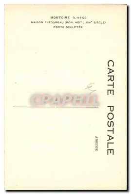 Montoire (L.-et-C.) — Casa Frédureau, porta esculpida — Verso