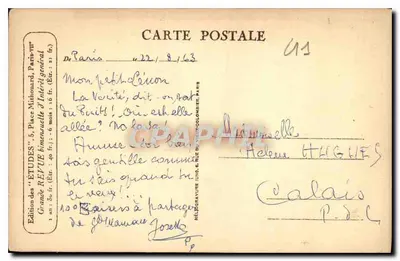 Zamek Francji — Chaumont, Stary Studzienka — Wydawnictwo 'Études', 5, Plac Świętego Franciszka Xawera, Paryż — Rewers