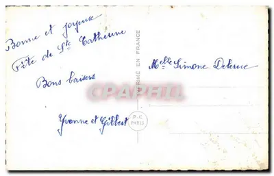 Lächelnde junge Frau — Rosen-Verzierung — PC Paris 5482 — Rückseite