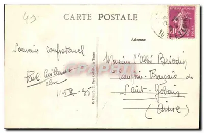 Chambord — O Castelo — Fachada Meridional — A.P. — Verso