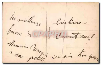 Mała dziewczynka z koszykiem z kwiatami — wydawca PC Paris — Rewers