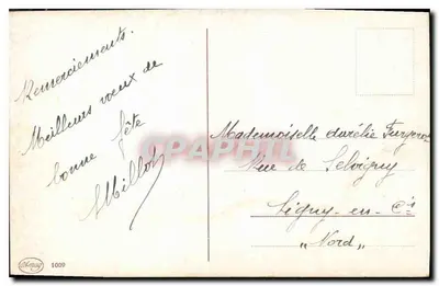 Paisagem com villa e lago — editor Amay, n° 1009 — Verso