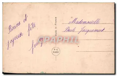 Jovem mulher — retrato em sépia violeta — P-C Paris n°2527 — Verso