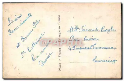 Menina sentada com buquê — S. Catherine — editor V. S. Catherine, n° 6925 — Verso