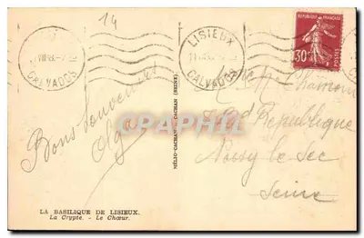 A Cripta - O Coro — A Basílica de Lisieux (Calvados) — Héloïse Cachan — Verso