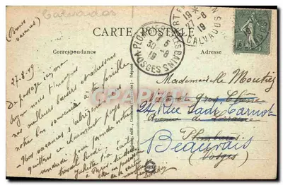 Bayeux — Katedra, zajęcie dawnego biskupstwa — A+D 8, wydawca A+D — Rewers