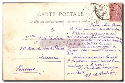 Caen — Katedra Świętego Piotra — Stara pocztówka Paris, n°2725 — Rewers