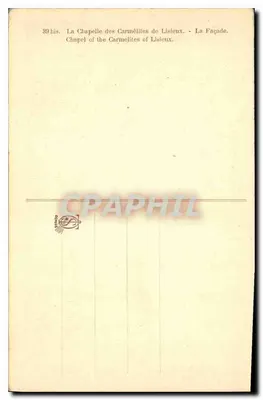 De Kapel van de Carmelieten van Lisieux — Gevel — n°89 bis — Achterkant