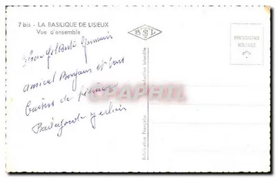 Basílica de Lisieux — Vista geral — BSL — Verso