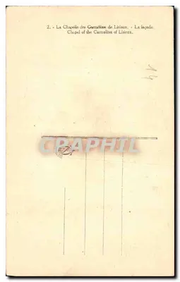 Capela das Carmelitas de Lilleux — Fachada — CRAPHIL — Verso