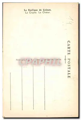 Bazylika w Lisieux — Chór — Wydawnictwo C.B.S.T. - Lisieux — Rewers