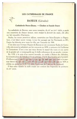 Bayeux (Calvados) — Katedra Notre-Dame (Façada Zachodnia) — Kolekcja Solution Pautaubege — Rewers