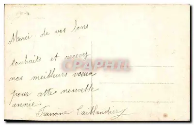 Mulher sorridente com rosas — 'Feliz Ano' — editor C.221C — Verso