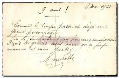 1930 के शैली के एक लड़की — स्टूडियो एस. एल. — संख्या 4596 — पीछे
