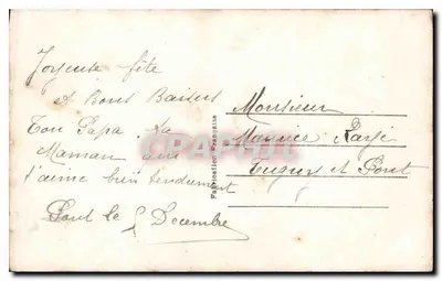 Dziecko w zimowym stroju — SAPA Paris 1923 — wydawca SAPA Paris — Rewers