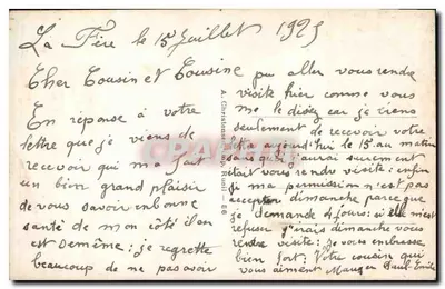 Zegar dekoracyjny z putto — wydawca A. Christensen, nr 66 — Rewers