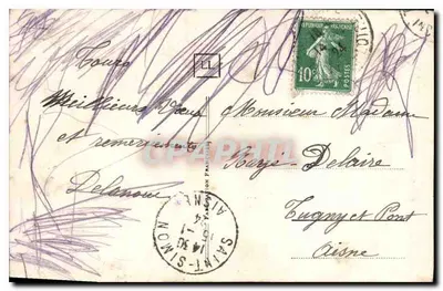 Młoda kobieta w pelerynie — Saint-Simon — LL 4038 — Rewers