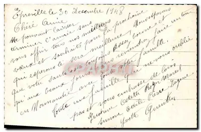 Niños con ramo de rosas — Feliz Año — editor TOX n°4832 — Reverso