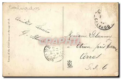 Irmã Thérèse da Criança Jesus com 13 anos — Editor anônimo, n°4 — Verso