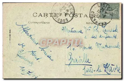 Lisieux — Dom z XVI wieku, Rue aux Fèves — LL — Rewers
