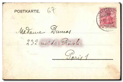 Strasbourg — Panorama ulicy Kaufhausgasse — nieznany wydawca — Rewers