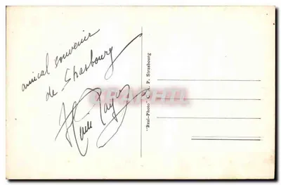 Estrasburgo — A Igreja Protestante São Paulo e a Catedral — Bilhete postal antigo n°419 — Verso