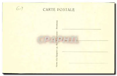 Strasbourg — Panoramiczny widok z szpitala — Karty « La Cigogne » — Rewers