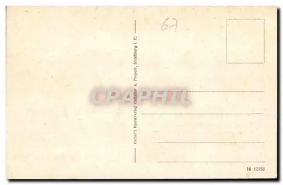 Strażburg — Cesarski Sąd Administracyjny i Sąd Okręgowy z nową świątynią św. Piotra — Victor's Kunstverlag (nieznany A. Freyer) — Rewers