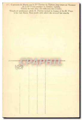 Coroas de verbena e pétalas de rosas — Santa Térêza da Criança-Jesu — série 11 — Verso