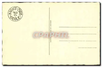 Mont Sainte-Odile (wys. 763 m.) — Widok z lotu — Wydawnictwo klasztoru — Rewers