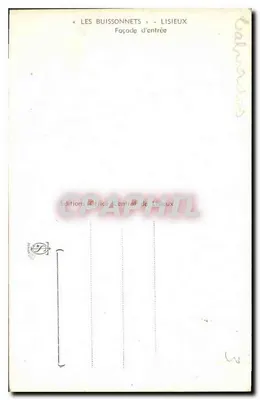 Les Buissonnets - Lisieux — Fronton wejścia — Éditions Édifice Contrat de Clicaux — Rewers