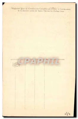 Estátua de Nossa Senhora de Lourdes — Cemitério das Carmelitas de Limeux — editor desconhecido, n° de série 6 — Verso