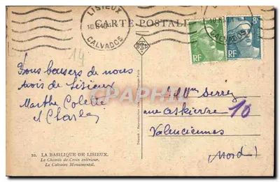 Monumentalny kalwaryjny — Lisieux — n°10 — Rewers