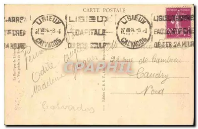 Basylika w Lisieux — ogólny widok — Wydawnictwo C.B.S.T. Lisieux — Rewers