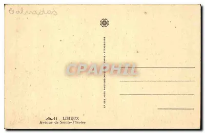 Kościół Świętej Teresy z Lisieux — ogólne widok — C.° des Arts Photomécaniques, Lisieux — Rewers