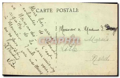 CAEN - Wnętrze Abbatii Damskiej — wydawca Maugis-Douquet, nr 98 — Rewers