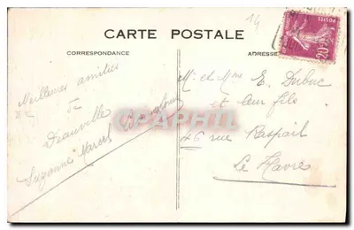 Deauville. A Praia das Flores. O Casino visto dos Jardins — C.M., Le Havre, n°39 — Verso