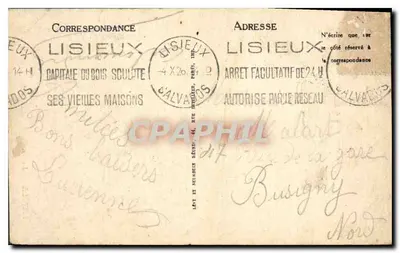 Lisieux — Stare Pałac Episkopalny, kominek — LL — Rewers