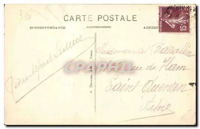 Valençais (Indre) - O Castelo (lado Noroeste) — Bilhete postal antigo n°6 — editor Valençais — Verso