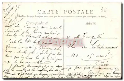 Valençay (Indre) — Castelo de Valençay — Coleção E. C., Châteauroux. — Verso