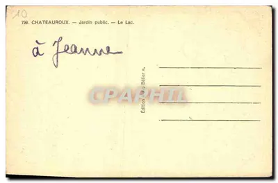 Châteauroux — Ogrodnik publiczny — Jezioro — Wydawnictwo Biega — Rewers